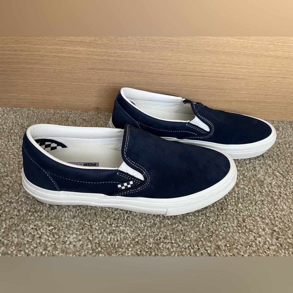 Vans Navy Blue Slip-On Sneakers